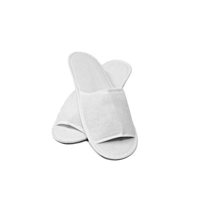 Papuče HOTELUM Simple, bijele, otvorene pete, 28 × 11 × 0,4 cm
