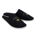 Velor slippers Vittore De Conti, black, closed toe