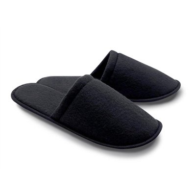 Slippers, black, closed toe, 30 cm