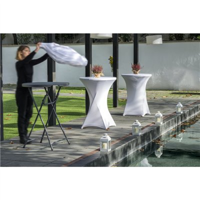 Folding cocktail bistro table ZOWN COCTAIL 80 - PROFI - Ø 81.3 x 110 cm