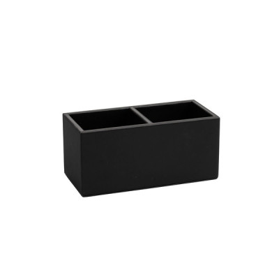 Leather case 155 x 70 x 70 mm The Londoner Noir, black