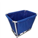 HOTELUM laundry trolley with blue bag and wheels, 80×65×90 cm