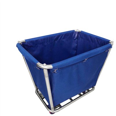 HOTELUM laundry trolley with blue bag and wheels, 80×65×90 cm