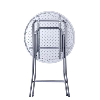 Masa pliantă pentru bistro, modelul HOTELUM 80 LIGHT, Ø 80 cm, alb