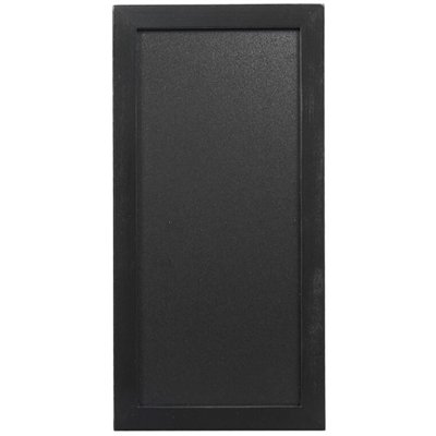 Wall-mounted writing board WOODY with marker, 20x40 cm, black