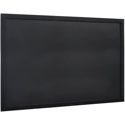 Wall-mounted writing board WOODY with marker, 60x80 cm, black
