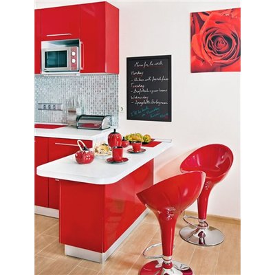 Wall-mounted writing board WOODY with marker, 60x80 cm, black