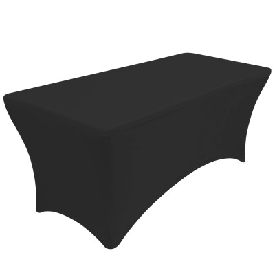 HOTELUM elastic cover for catering table, 183 x 75 cm, black, 160 g/m²