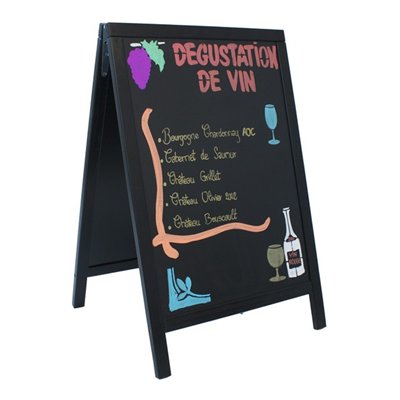 A - board 55 x 85 cm Securit Duplo - black