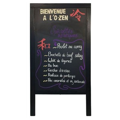 Securit A-shaped notice board "68 x 120 cm - black"