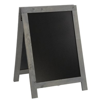 Rustic stand-up menu board SANDWICH 85 x 55 cm, dark gray