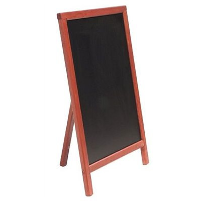 A - board 55 x 85 cm Securit Mono with backrest - Mahogany