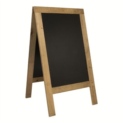 Rustic stand-up menu board SANDWICH 135 x 72 cm, natural color