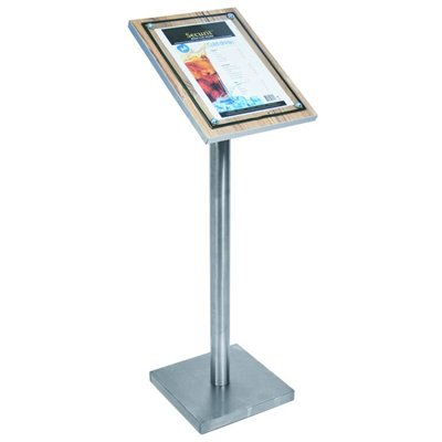 Hardwood board with stainless steel edge, A4, Oak