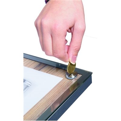 Hardwood board with stainless steel edge, A4, Oak