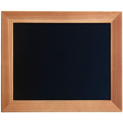 Wall-mounted writing board WOODY with marker, 20 x 24 cm, teak