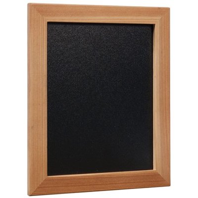 Wall-mounted writing board WOODY with marker, 20 x 24 cm, teak