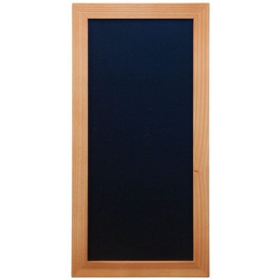 Wall-mounted writing board WOODY with marker, 20 x 40 cm, teak