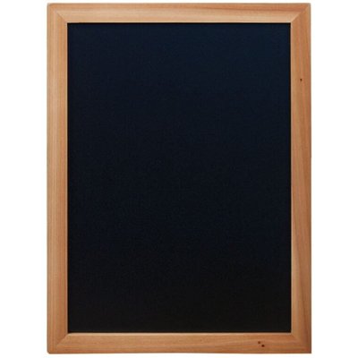 Wall-mounted writing board WOODY with marker, 30 x 40 cm, teak