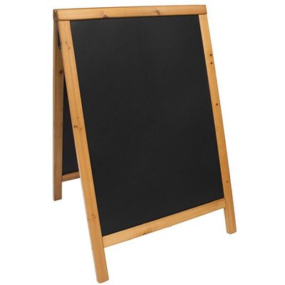 WOODY SANDWICH stand-up menu board 85 x 55 cm, teak