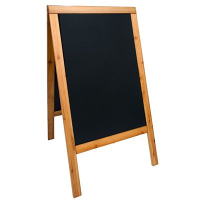WOODY SANDWICH stand-up menu board 125 x 70 cm, teak