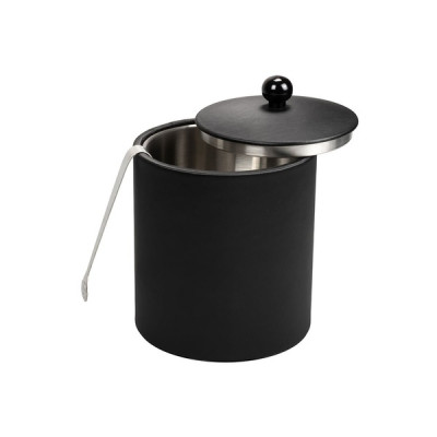 Leather ice tray 140 x 185 mm The Londoner Noir, black