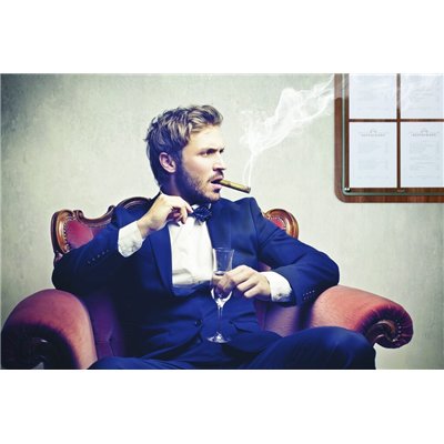 Hardwood board with stainless steel edge, 57 x 75 cm, Walnut