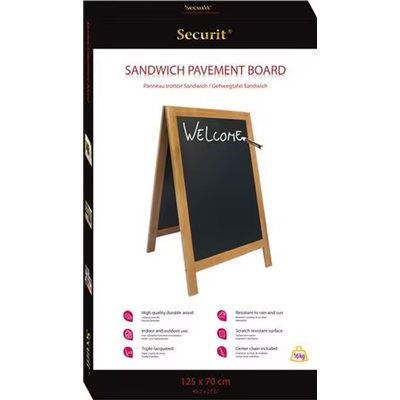 A - board 68 x 120 cm Securit Sandwich - Teak