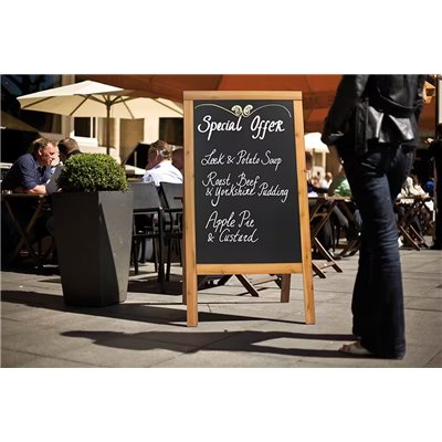 A - board 68 x 120 cm Securit Sandwich - Teak