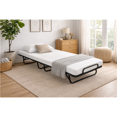 Pat suplimentar HOTELUM cu somieră metalică 195 × 80 cm, capacitate de încărcare până la 250 kg