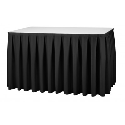 Banquet skirt Laura, Pleated Pattern 0.73 x 4.1 m, Black