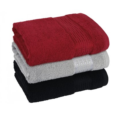 Terry towel 70x140 cm stripe 450g burgundy