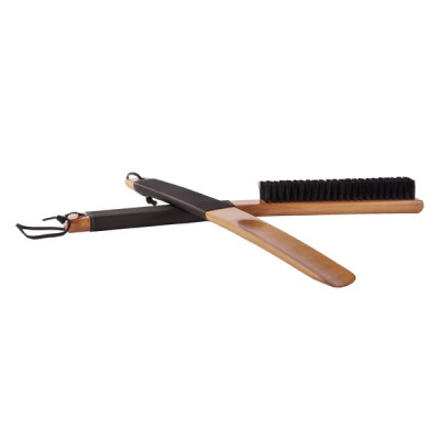 The Londoner Tradition 380mm Leather Shoe Spoon, Brown Grey (Sale is possible only in quantities of 5 pieces)