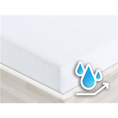 Vodootporna frotirna plahta s elastičnom trakom, bijela, 200 x 200 cm