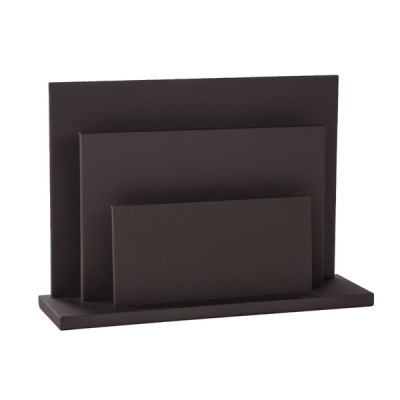 Leather newspaper stand 330 x 230 x 100 mm The Londoner Tradition, brownish gray