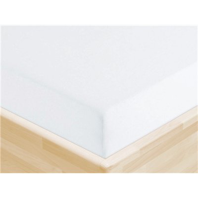 Cotton fitted sheet white - 90 x 200 cm