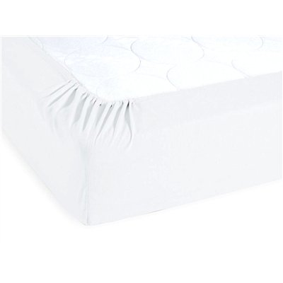 Cearșaf cu fermoar din bumbac alb - 180 x 200 cm