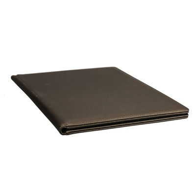 Leather binder A4 without rings 246 x 320 x 30 mm The Londoner Tradition, brownish gray (Sale is possible only in quantities of 