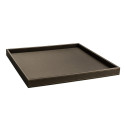 Leather minibar tray 350 x 30 x 350 mm The Londoner Tradition, brownish gray