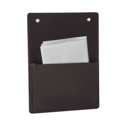 Leather wall file 240 x 320 x 40 mm The Londoner Tradition, brownish gray (Sale is possible only in quantities of 5 pieces)