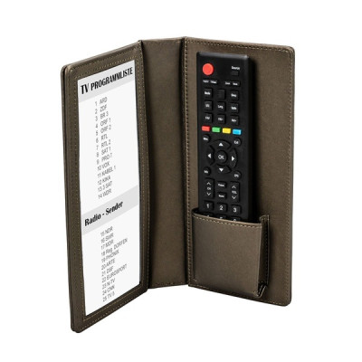 Leather plates for TV program 110 x 240 x 50 mm The Londoner Tradition, brownish gray