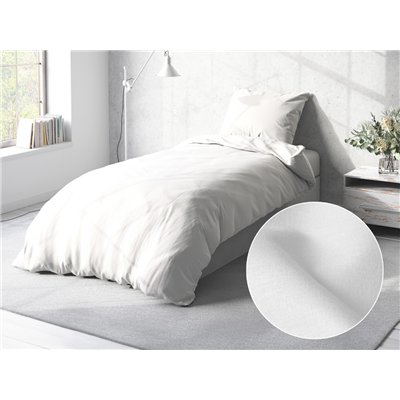 Cotton bedding SUZY White (1x duvet cover 90 x 140 cm + 1x pillowcase 50 x 70 cm)