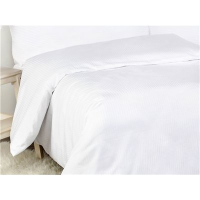 Damask bedding White - stripes 4 mm (1x duvet cover 240 x 220 cm + 1x pillowcase 70 x 90 cm)