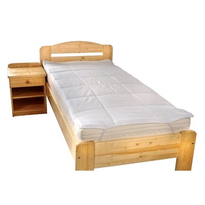 Protecție saltea Luxus plus cusută cu umplutură din fibre tubulare 80x200 cm