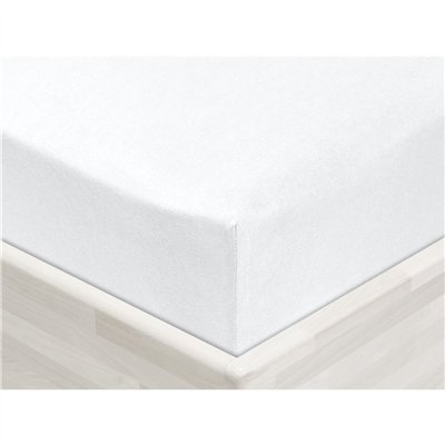 Jersey sheet, white, 160 x 200 cm