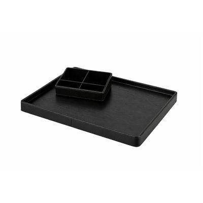 Noble Leather tray, black