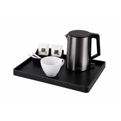 Noble Leather tray, black