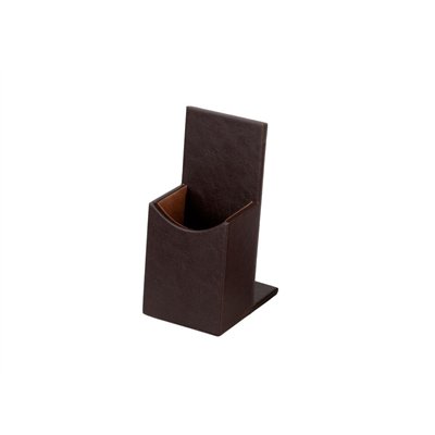 Remote control holder Leather single, brown