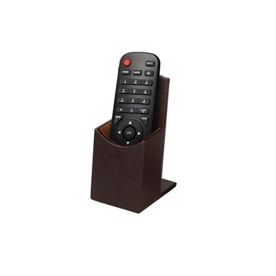 Remote control holder Leather single, brown