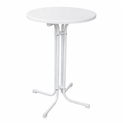 Skládací koktejlový stůl MODENA - Ø 80 cm x 110 cm, bílý